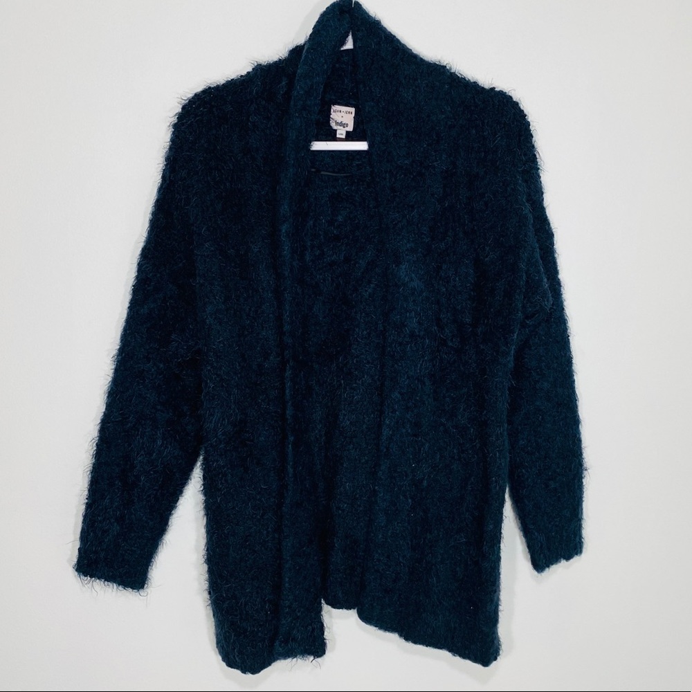 John + Jenn • Fuzzy Black Cardigan Sweater